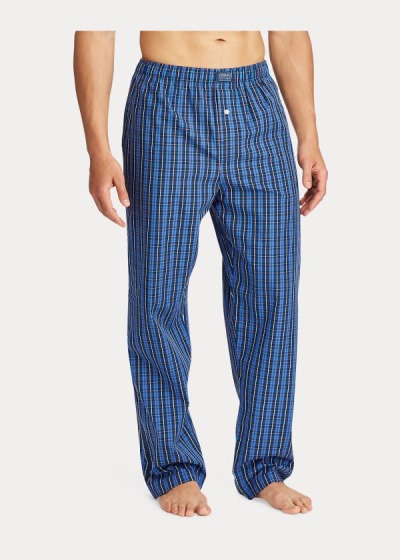 Men's Polo Ralph Lauren Plaid Woven Cotton Pyjama Bottoms | 091234PJZ